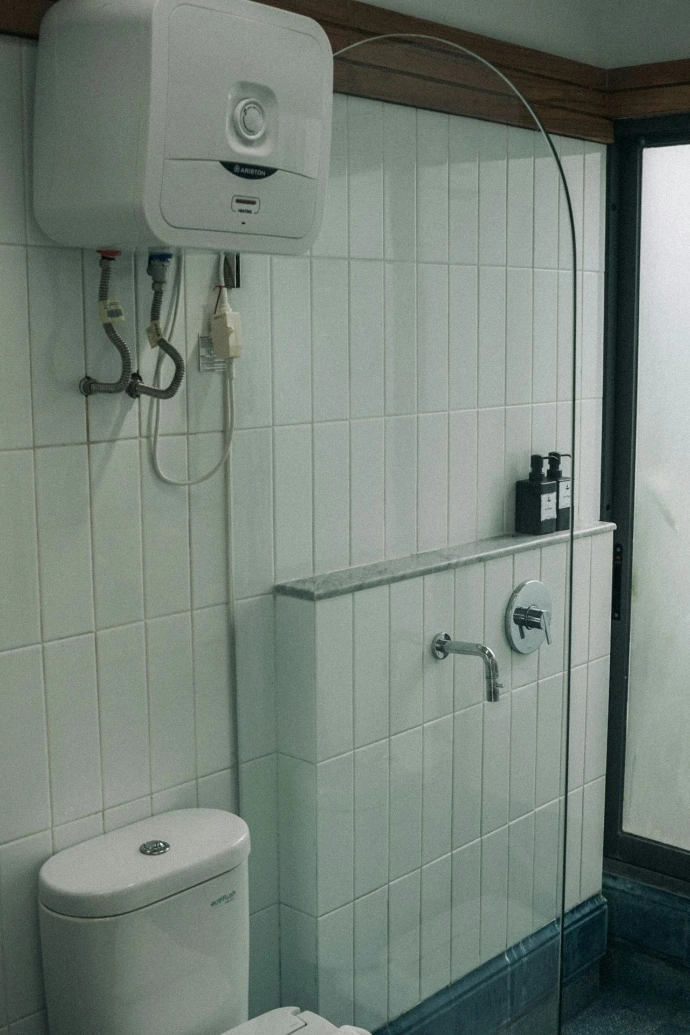 Bathroom plumbing fixture checked during a Dubai service visit